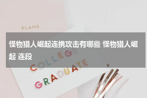 怪物猎人崛起连携攻击有哪些 怪物猎人崛起 连段