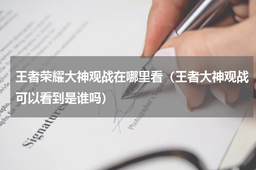 王者荣耀大神观战在哪里看（王者大神观战可以看到是谁吗）