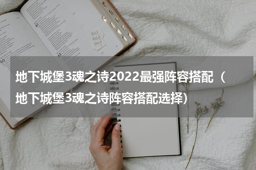 地下城堡3魂之诗2022最强阵容搭配（地下城堡3魂之诗阵容搭配选择）