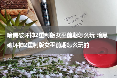 暗黑破坏神2重制版女巫前期怎么玩 暗黑破坏神2重制版女巫前期怎么玩的