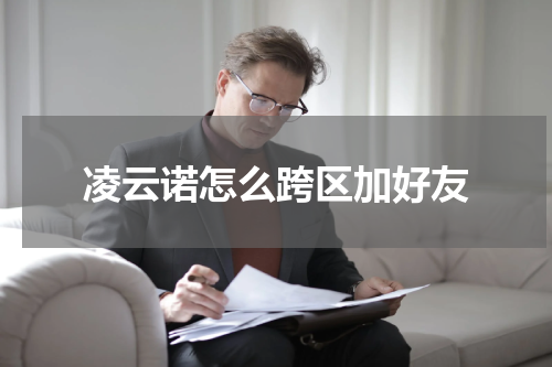 凌云诺怎么跨区加好友