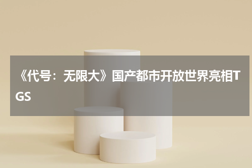 《代号：无限大》国产都市开放世界亮相TGS